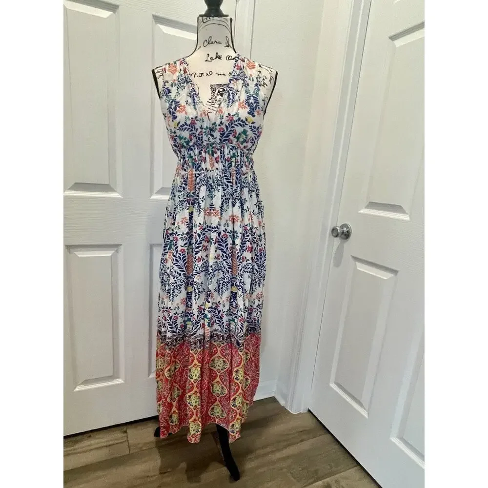 ROBERTA ROLLER RABBIT MAXI DRESS ROSETONE DAKOTA SZ XS QUIET LUXURY COTTAGECORE - Picture 13 of 16